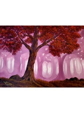 "Forest Dreams of an Elvenhome" Art Print from my Original Work 11" x 14"